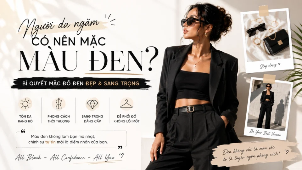 Hướng dẫn mặc đồ đen cho người da ngăm
